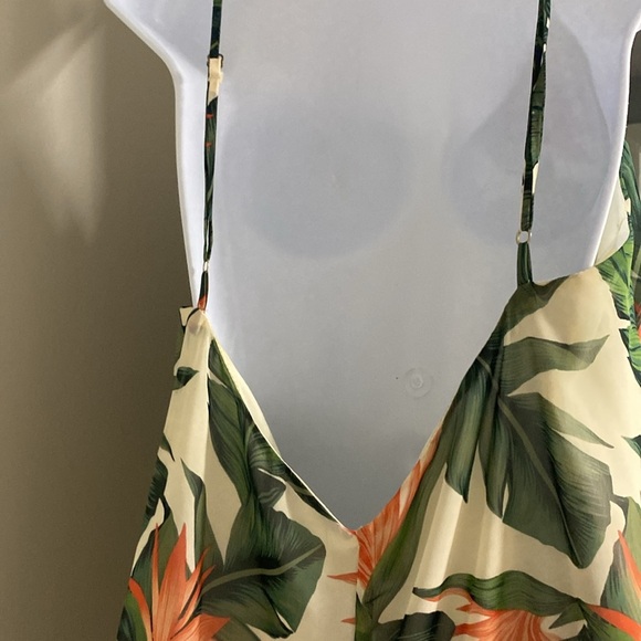 SHOW ME YOUR MUMU RASCAL ROMPER TROPICAL DEEP V BACK ADJUSTABLE STRAPS SZ large - Picture 9 of 11